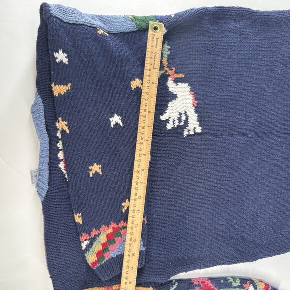 VTG SIGNATURES NORTHERN ISLES KNITTED BY HAND M KNIT SWEATER NOAH'S ARK - Picture 8 of 8